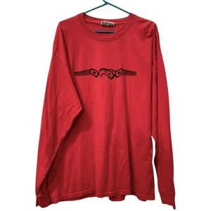 Native Origins XL Red Long Sleeve T-shirt Eagle Graphic